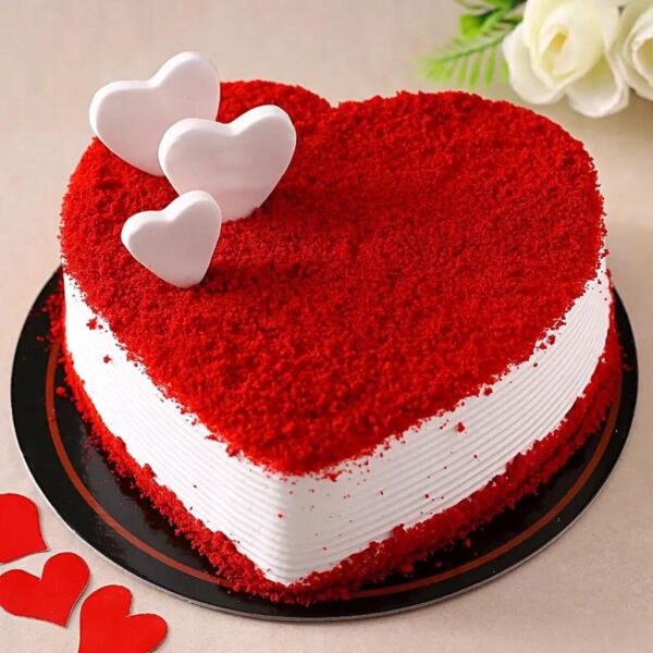 Valentine's Heart Red Velvet Cake- Eggless Half Kg