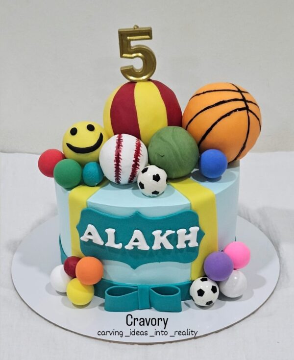 Sport Balls Theme Cake |