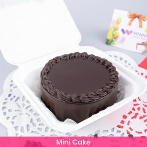 Mini Chocolate Round Shape Cake 300 Gm